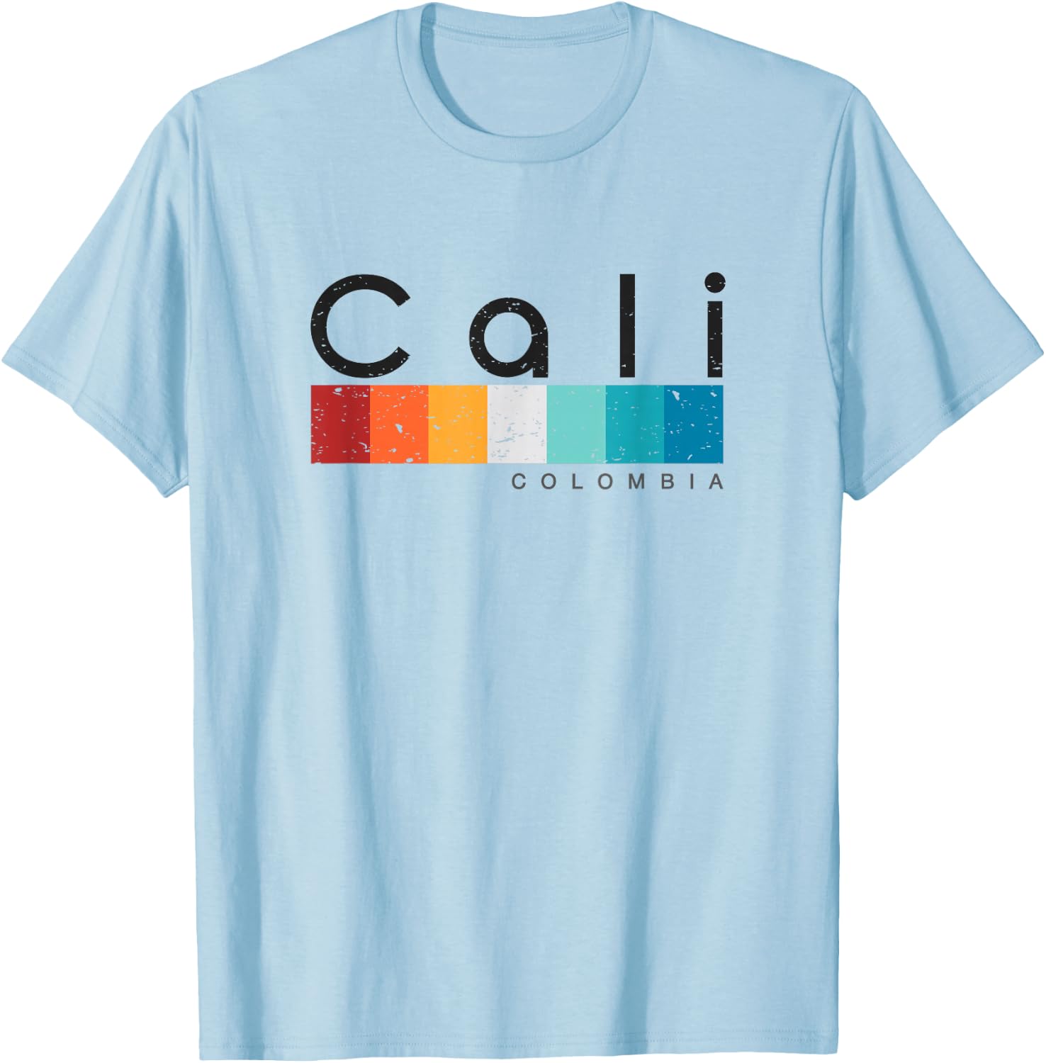 Cali Colombia Retro style Vintage Design T-Shirt - T-Shirt | Light Blue