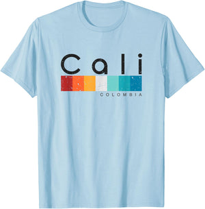 Cali Colombia Retro style Vintage Design T-Shirt - T-Shirt | Light Blue
