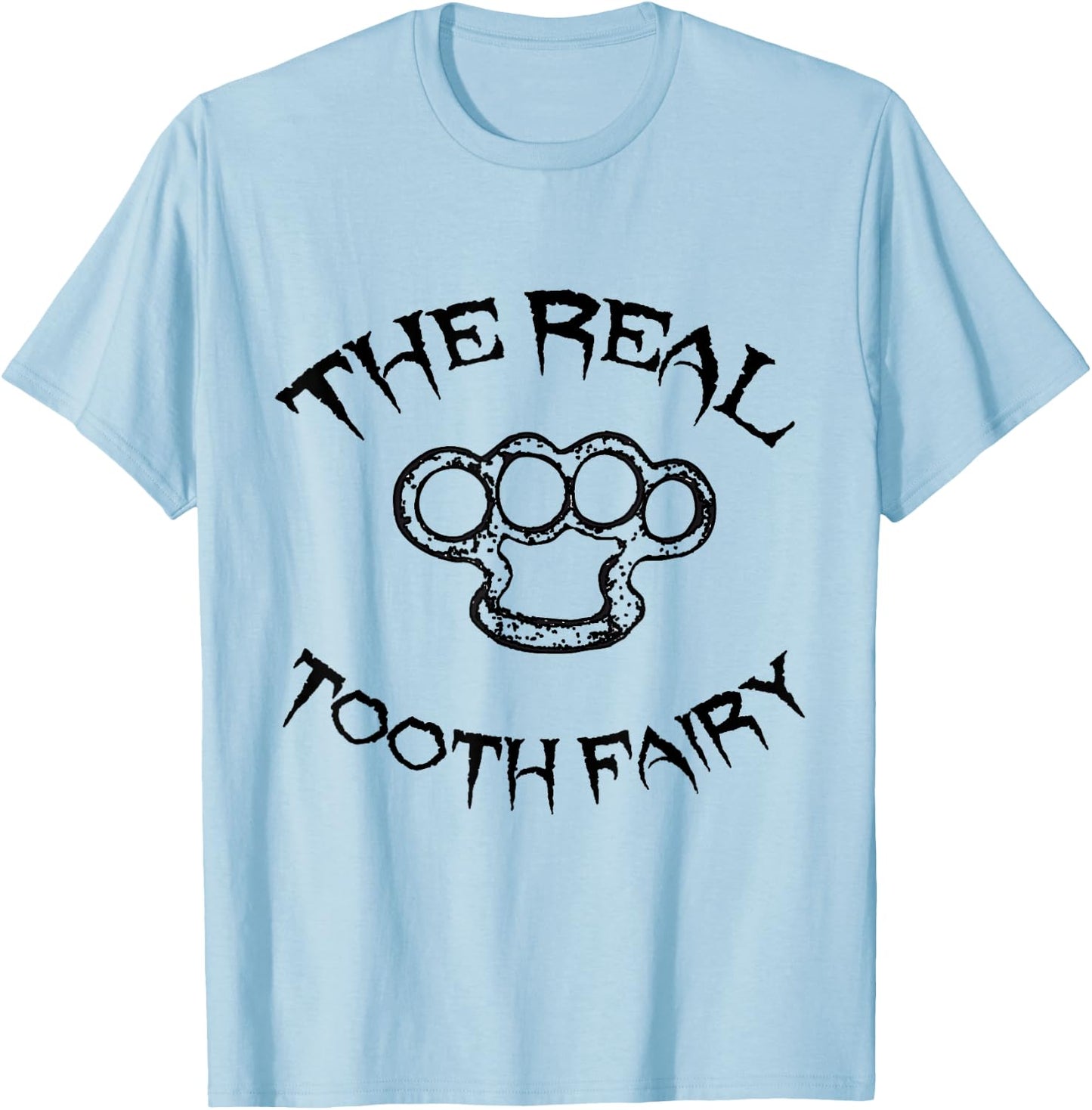 Funny Tooth Fairy Shirts And Gifts Cool Tooth Fairy Brass Knuckles Halloween T-Shirt - T-Shirt | Light Blue