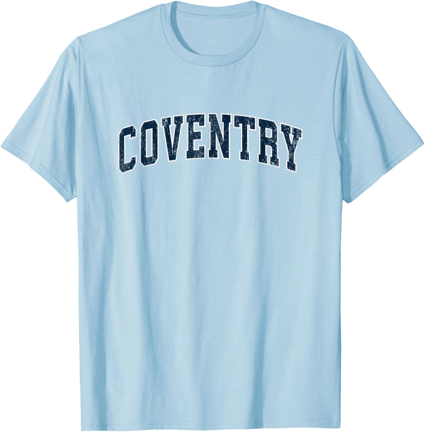 Coventry Connecticut CT Vintage Sports Design Navy Design T-Shirt - T-Shirt | Light Blue