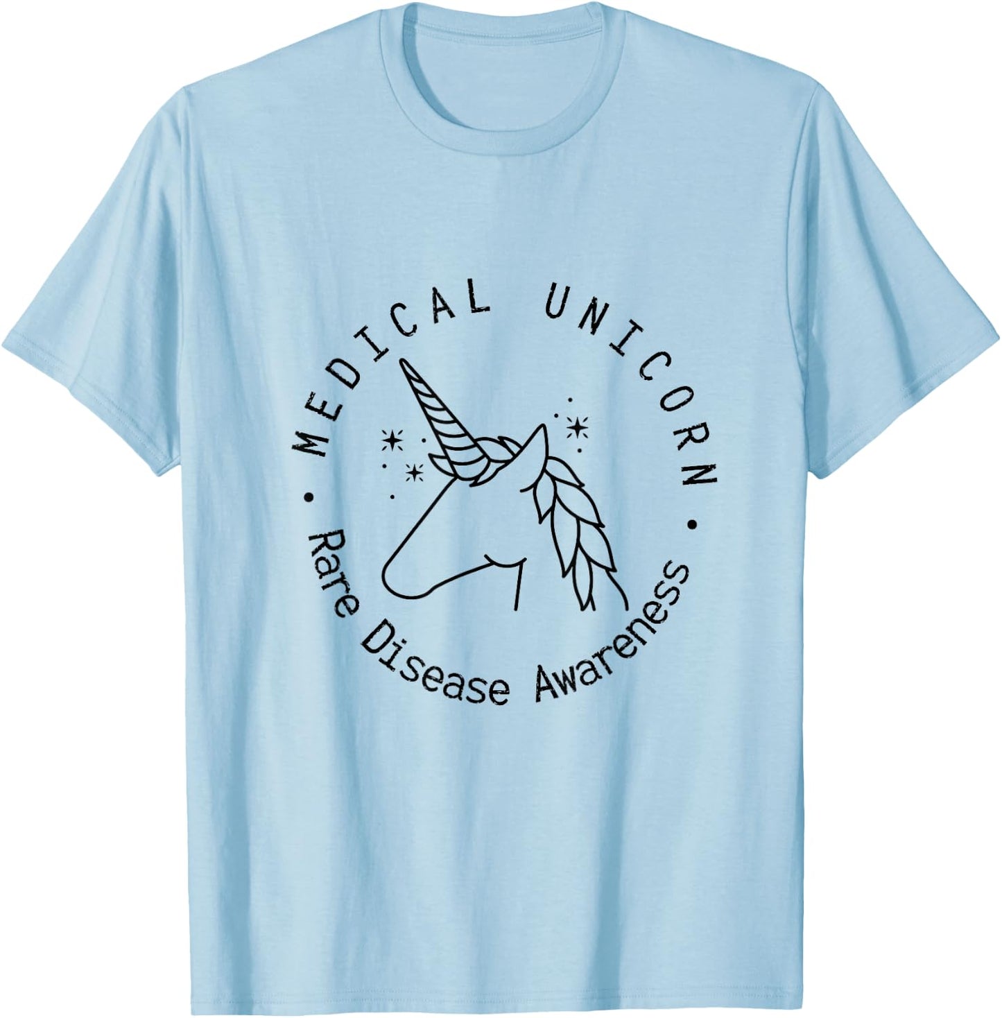 Medical Unicorn Rare Disease Awareness EDS Chronic Illness T-Shirt - T-Shirt | Light Blue