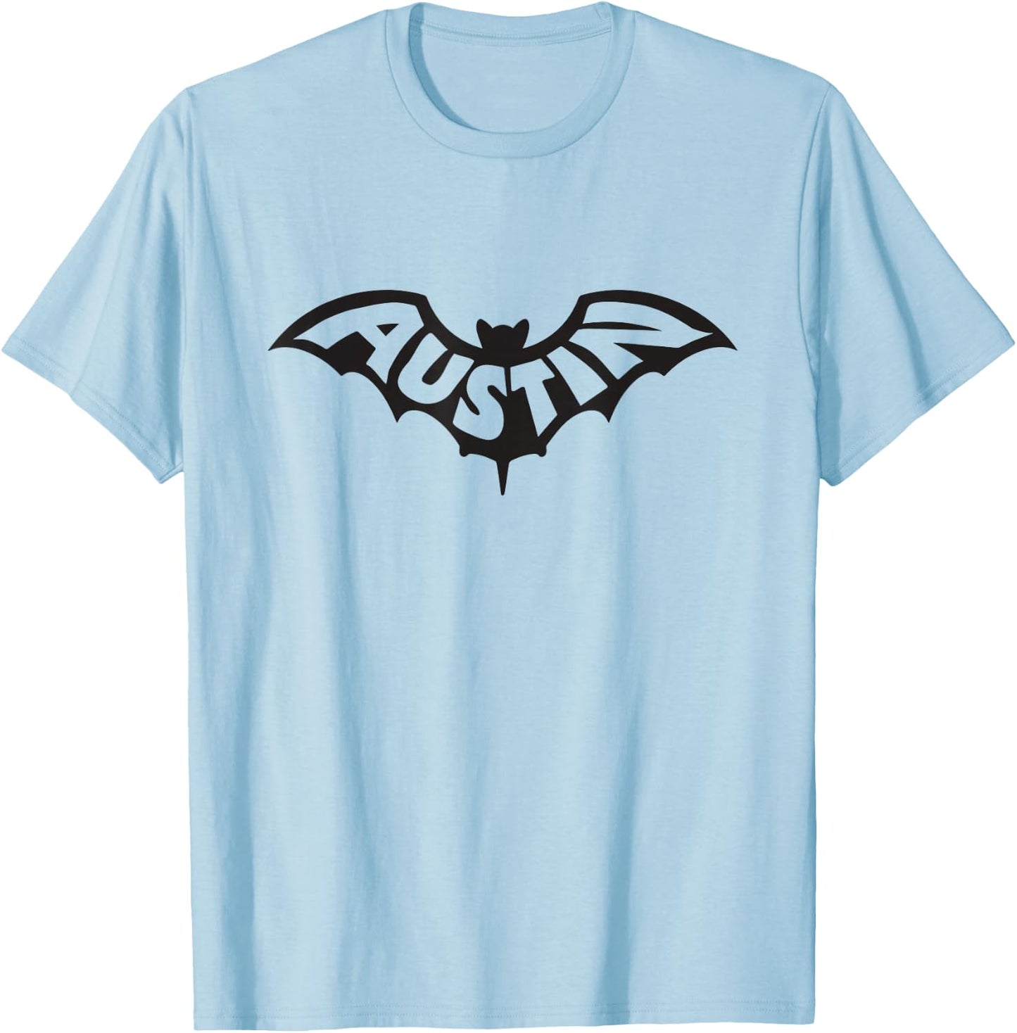 Austin Texas Bat Congress Street Bridge Bats T-Shirt - T-Shirt | Light Blue