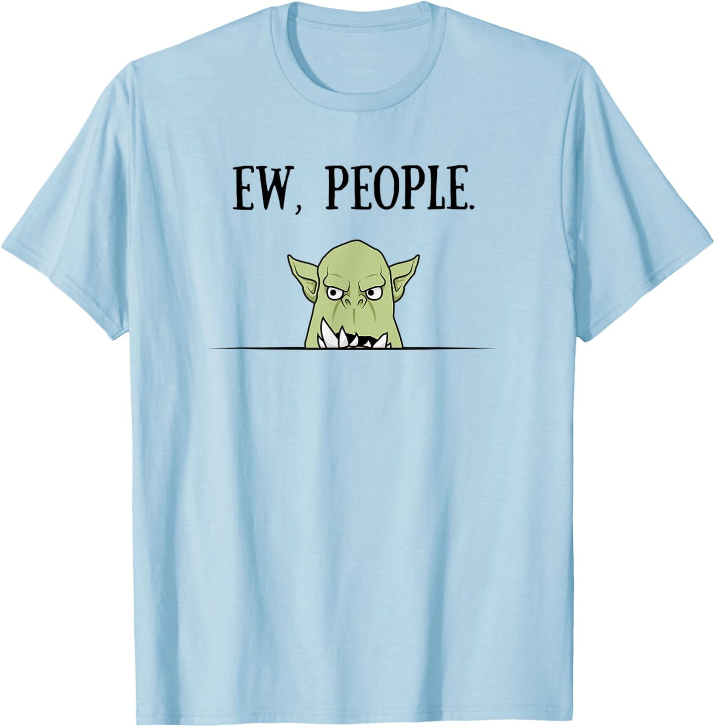 Introvert Gamer Shirt | Role Playing RPG Orc Gaming T-Shirt - T-Shirt | Light Blue