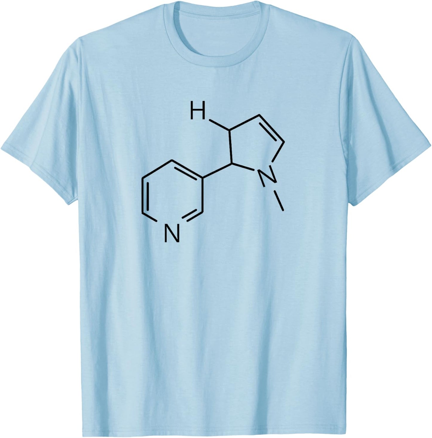 Chemical Structure Of Nicotine | Molecule Of Addiction T-Shirt - T-Shirt | Light Blue