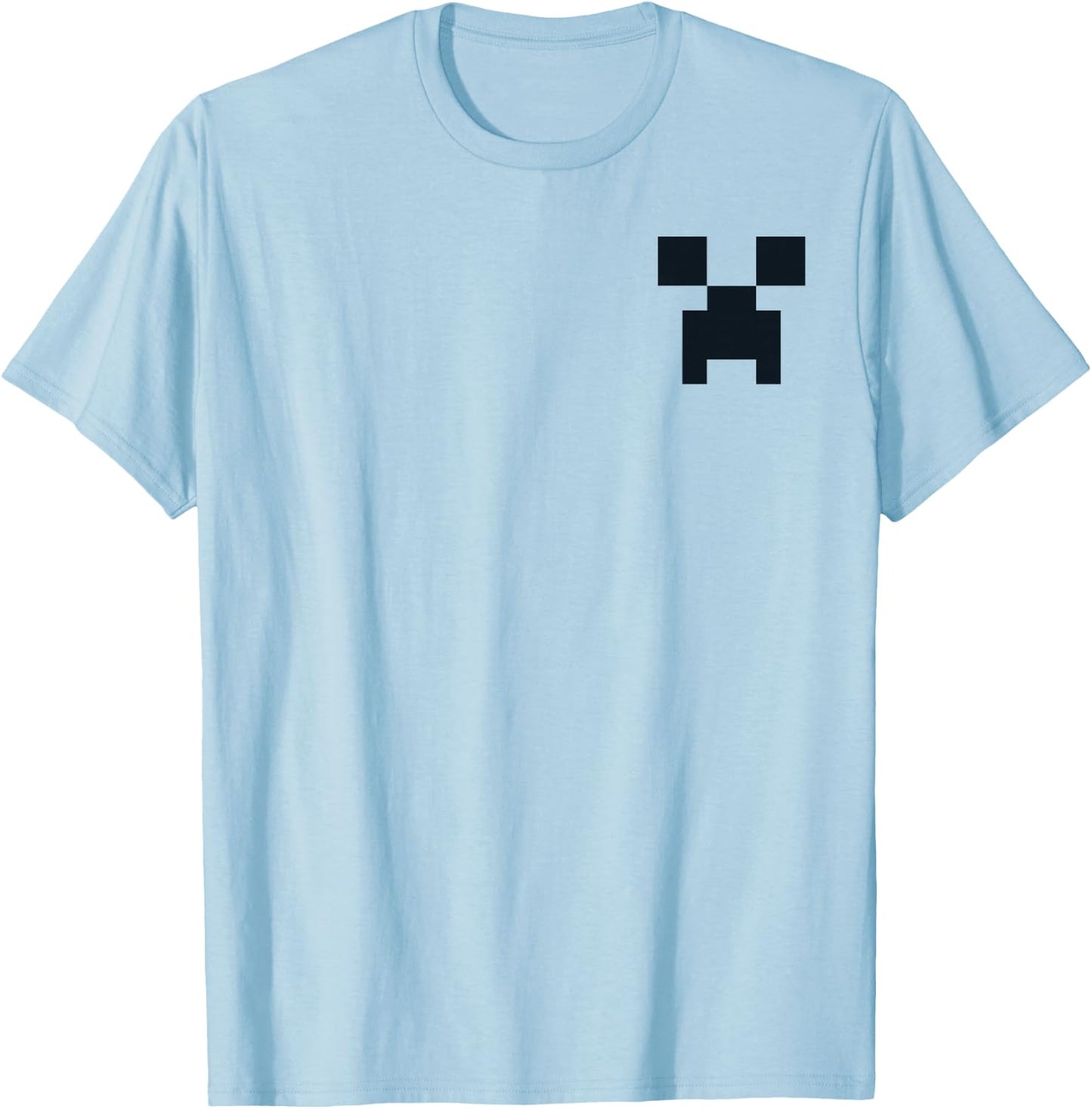 Minecraft Creeper Pocket Size T-Shirt - T-Shirt | Light Blue