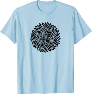 Sunflower Seed Fibonacci Phi Golden Ratio Math T-Shirt - T-Shirt | Light Blue