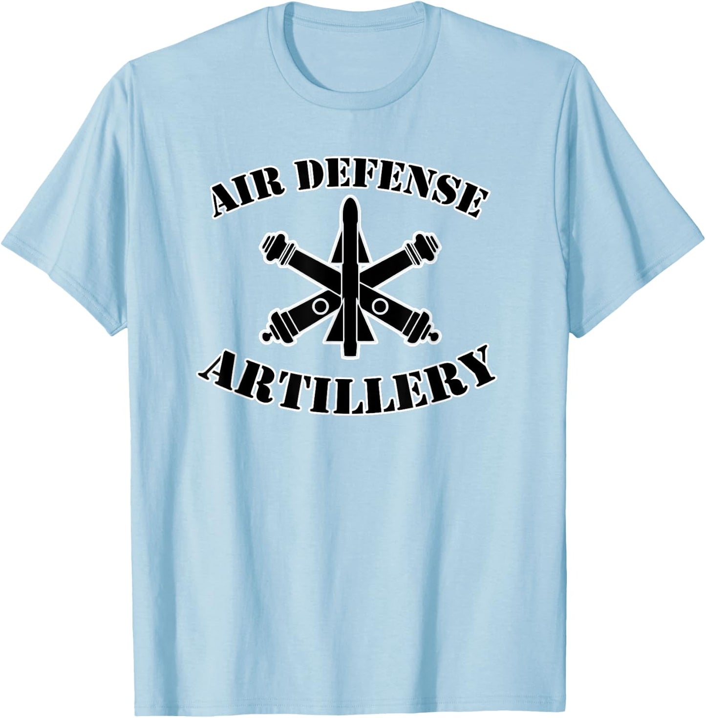 Army Air Defense Artillery Insignia Badge - Dark T-Shirt - T-Shirt | Light Blue