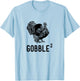 Gobble Squared Thanksgiving Turkey Funny Teacher Math Joke T-Shirt - T-Shirt | Light Blue