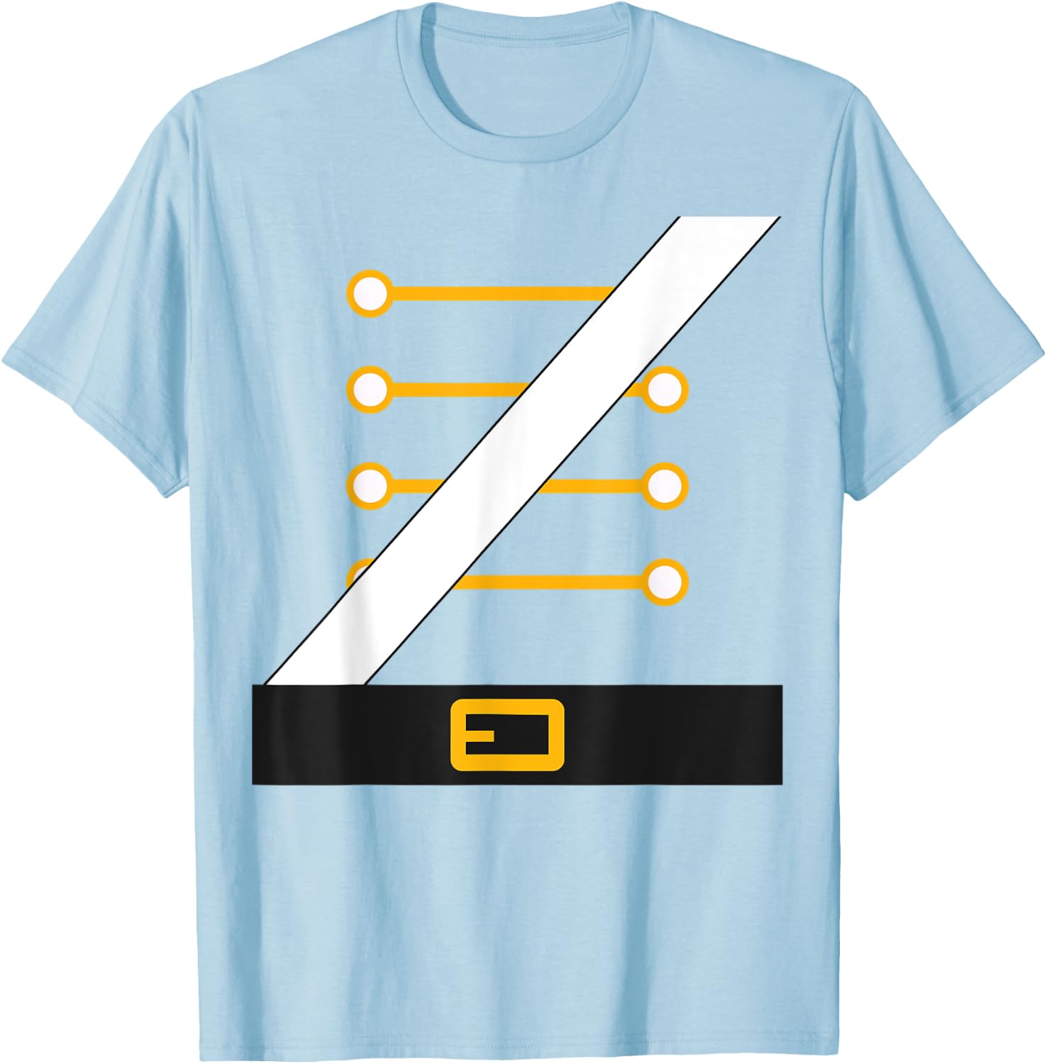 Nutcracker Costume Uniform Matching Toy Soldier Halloween T-Shirt - T-Shirt | Light Blue