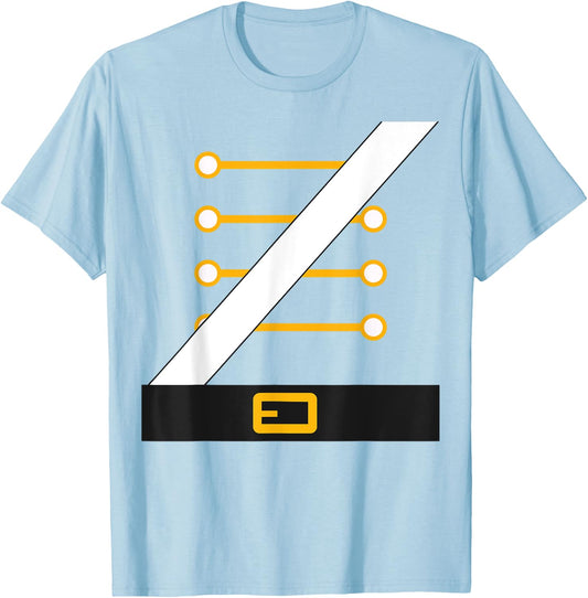 Nutcracker Costume Uniform Matching Toy Soldier Halloween T-Shirt - T-Shirt | Light Blue