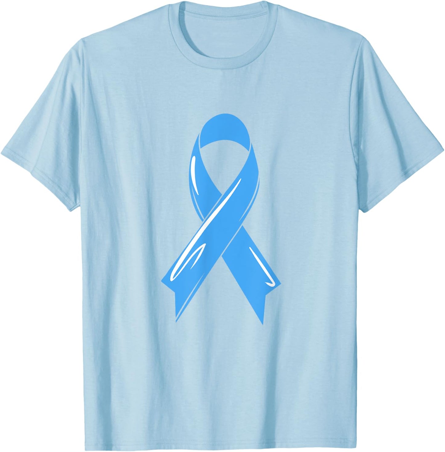 Prostate Cancer Awareness Ribbon Light Blue Fighter Chemo T-Shirt - T-Shirt | Light Blue