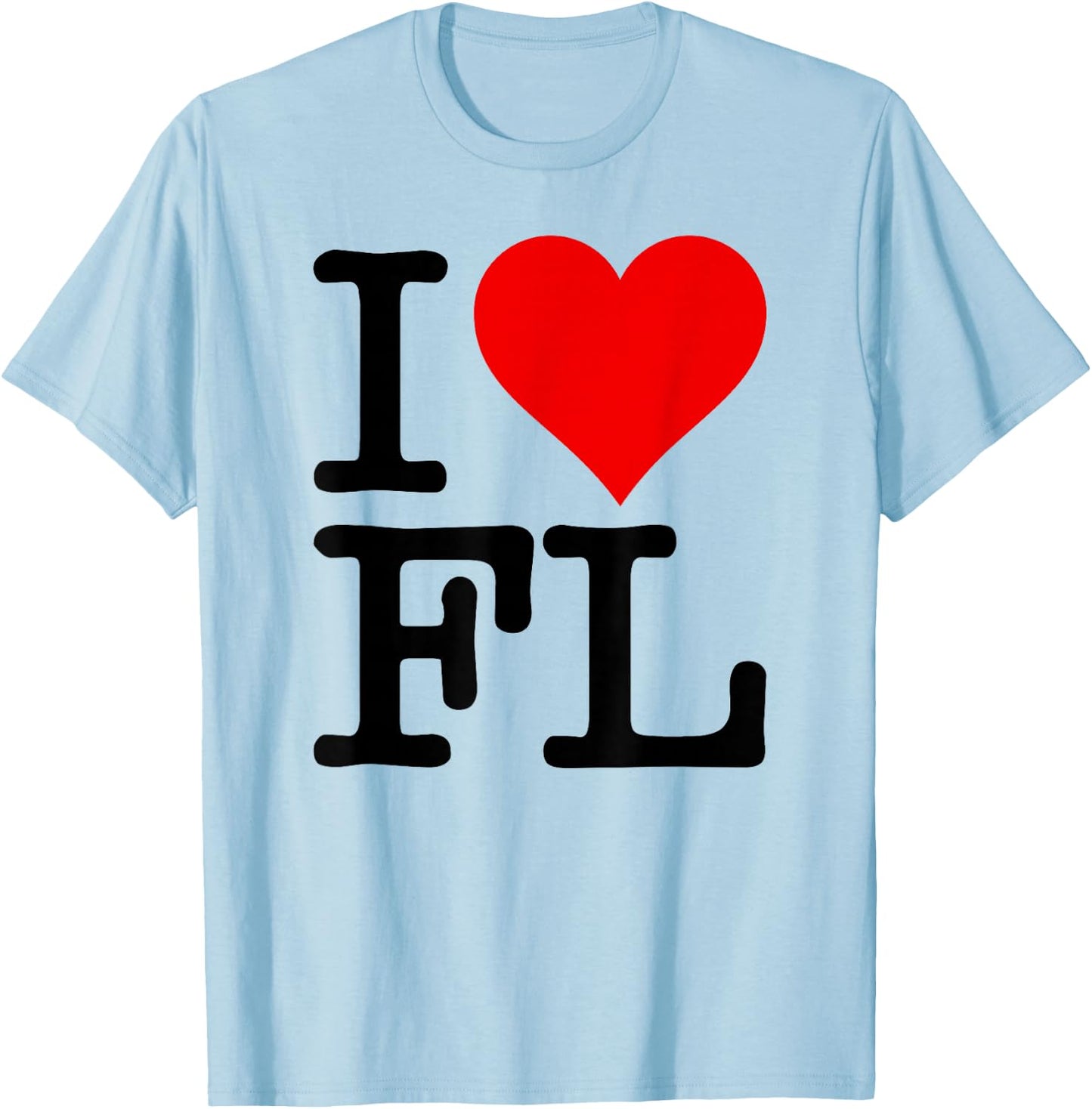 I Love Heart Florida Fl T-Shirt - T-Shirt | Light Blue