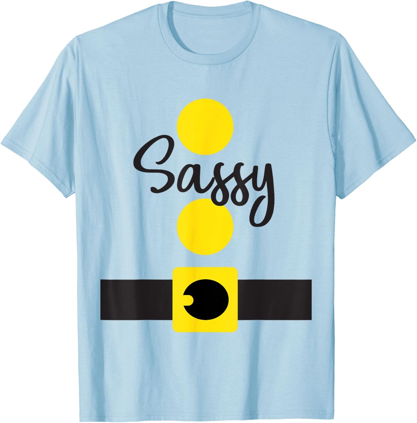 Sassy Dwarf Halloween Costume Shirt, Matching Dwarves Set T-Shirt - T-Shirt | Light Blue
