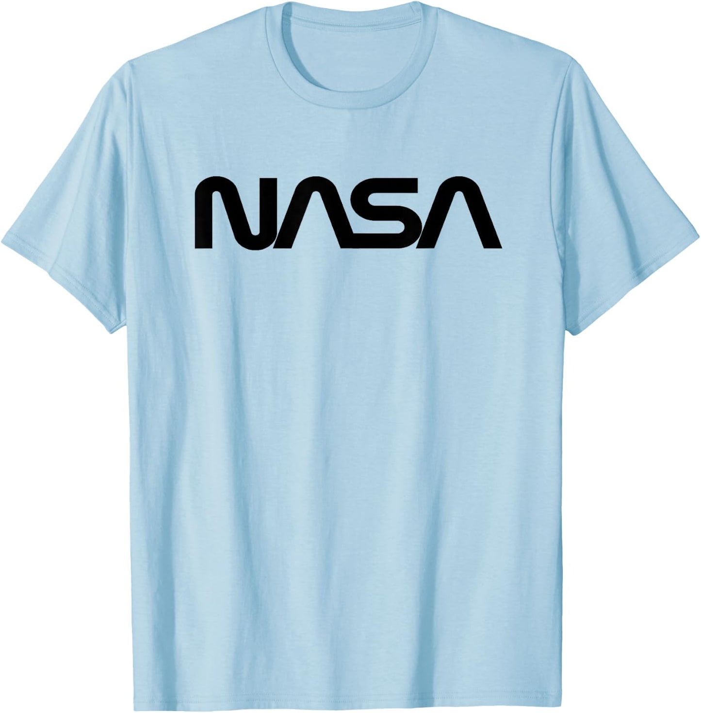 Black NASA Worm Logo T-Shirt - T-Shirt | Light Blue