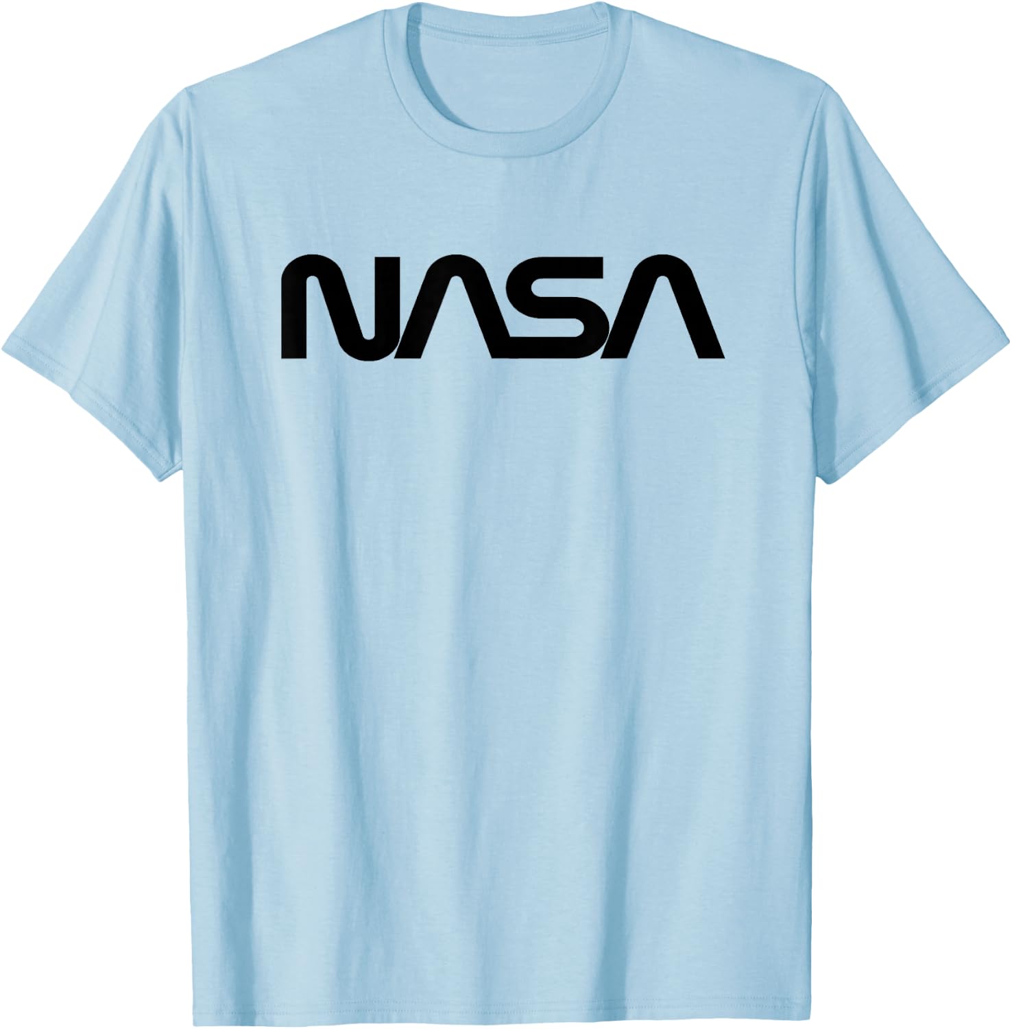 Black NASA Worm Logo T-Shirt - T-Shirt | Light Blue