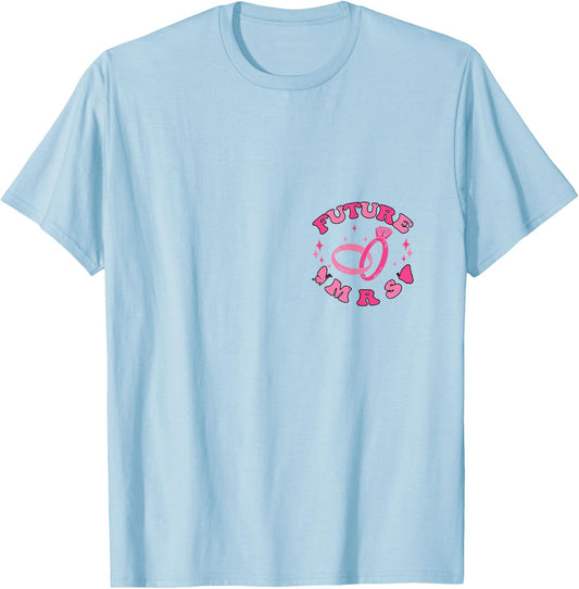 In My Engaged Era Groovy Bride Bachelorette Party Bridesmaid T-Shirt - T-Shirt | Light Blue
