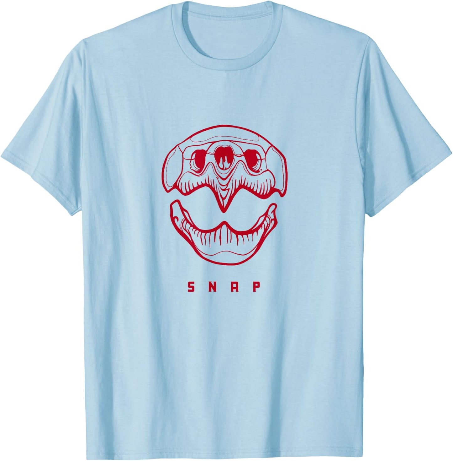 Alligator snapping turtle skull. Design for reptile lovers T-Shirt - T-Shirt | Light Blue