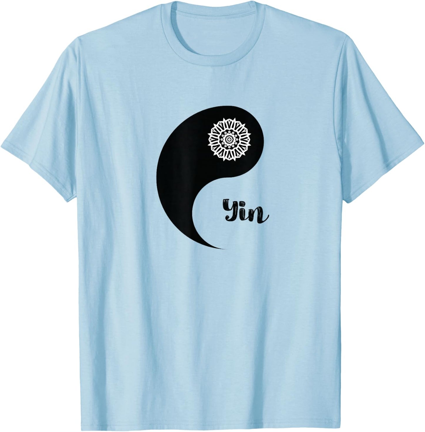 Valentines Day Couple Matching Shirt Men Women Yin & Yang T-Shirt - T-Shirt | Light Blue