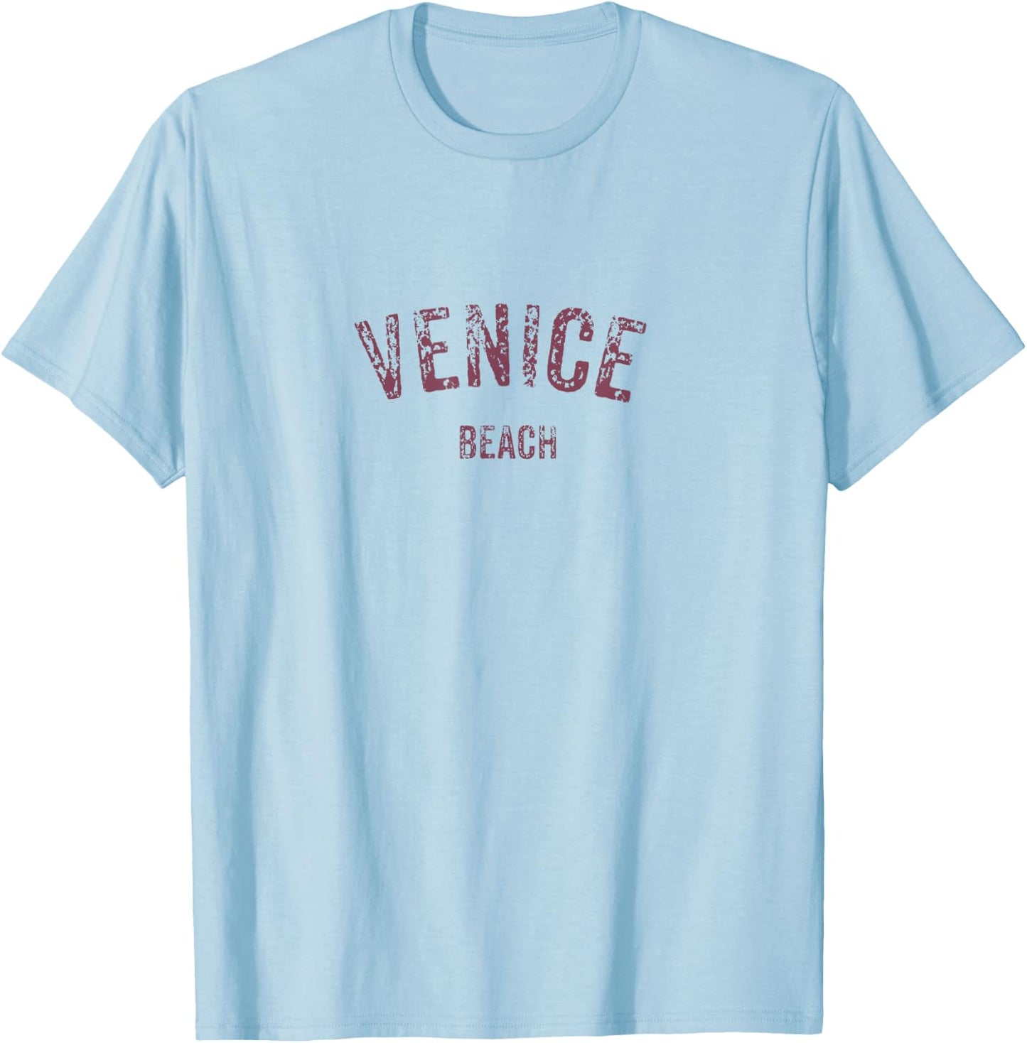 Vintage Retro Venice Beach CA Shirt Sun Surf Boardwalk T-Shirt - T-Shirt | Light Blue