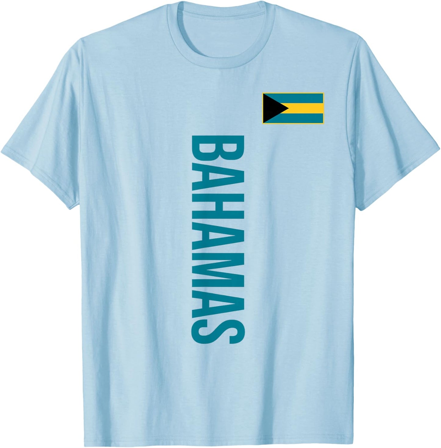 Bahamas flag sports football athletic jersey top T-Shirt - T-Shirt | Light Blue