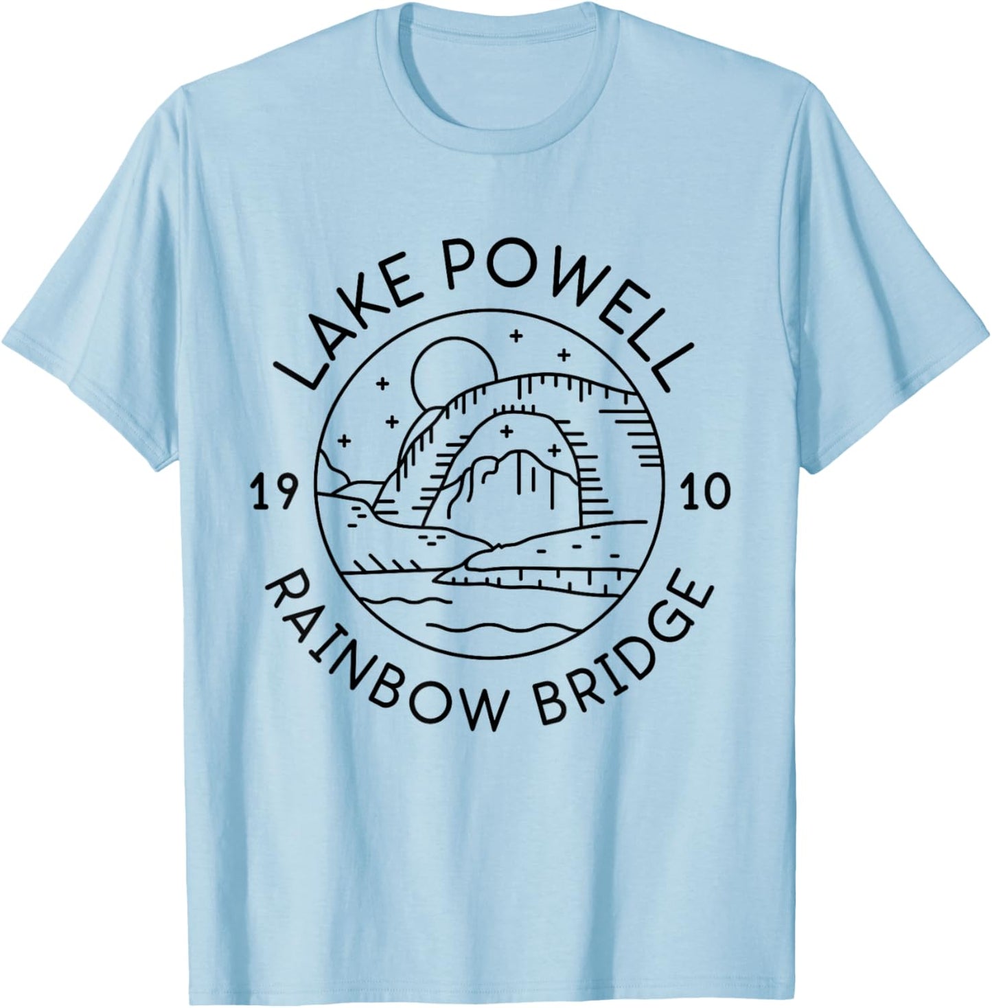 Lake Powell National Park 1910 Rainbow Bridge Monument T-Shirt - T-Shirt | Light Blue