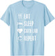Cath Lab Nurse Cardiac Nursing Heart Tech Heartbeat EKG T-Shirt - T-Shirt | Light Blue