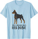 Just a Girl Who Loves Her Dobie Doberman Pincher Dog T-Shirt - T-Shirt | Light Blue