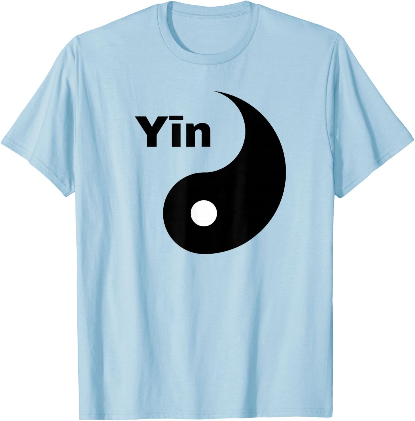 Yin Yang Matching Friends Or Couple Yin T-Shirt - T-Shirt | Light Blue