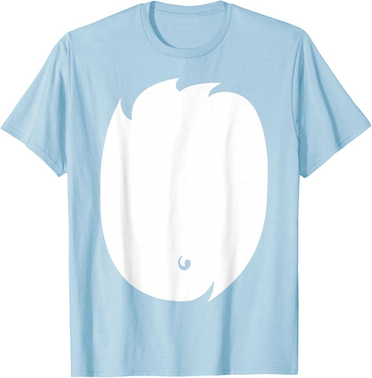 DIY Fancy Dress Fox Belly Costume Boys Girls Fox T-Shirt - T-Shirt | Light Blue