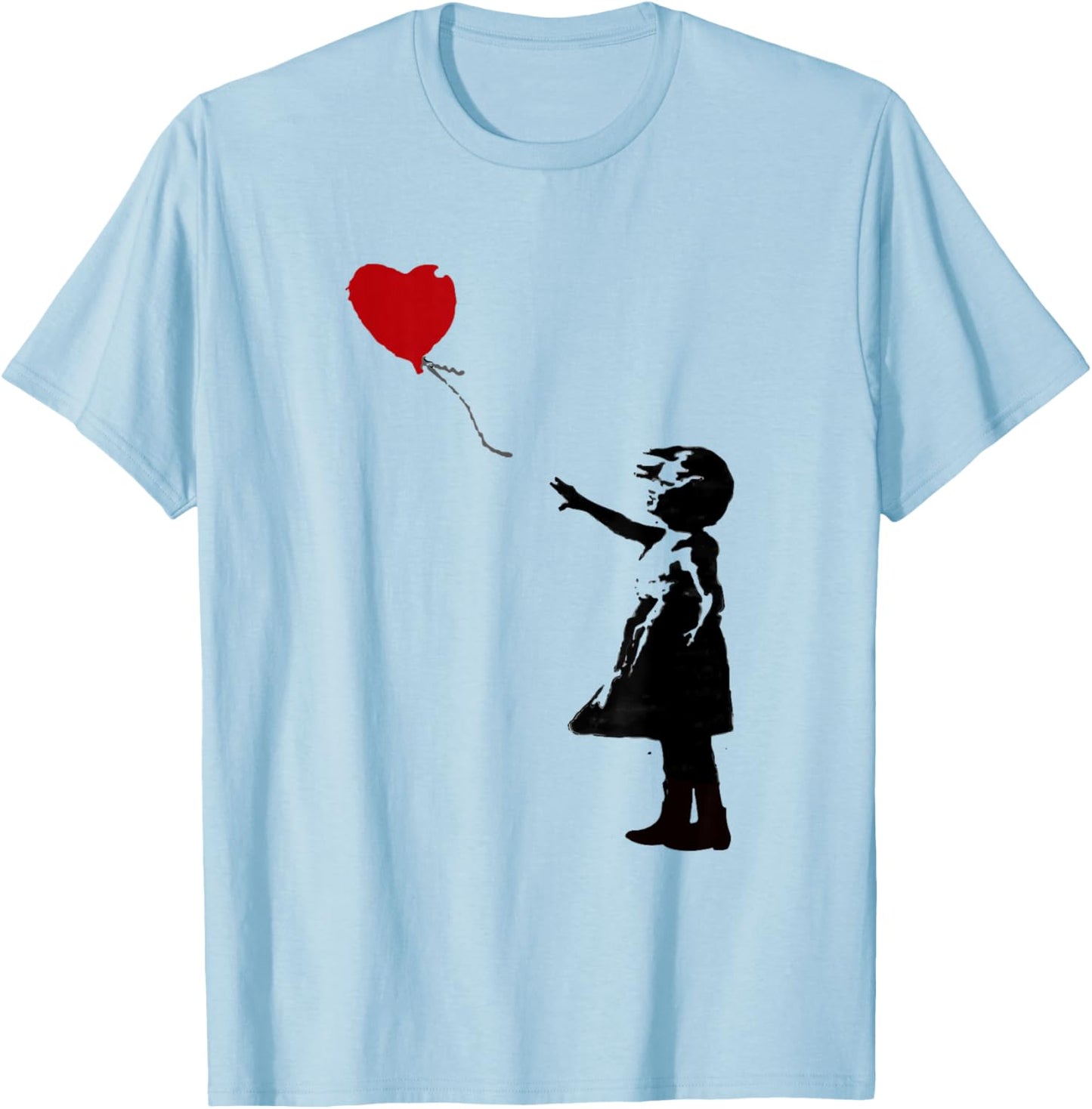 Heart Balloon Girl T-Shirt - T-Shirt | Light Blue