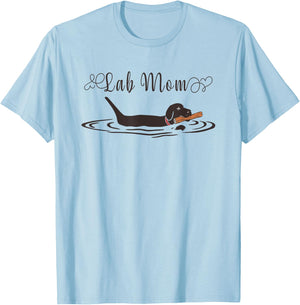 Lab Mom Black Labrador Retriever T-Shirt - T-Shirt | Light Blue
