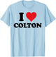 I Heart Colton First Name I Love Personalized Stuff T-Shirt - T-Shirt | Light Blue