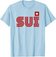 Switzerland Flag Retro International Country Swiss Pride T-Shirt - T-Shirt | Light Blue
