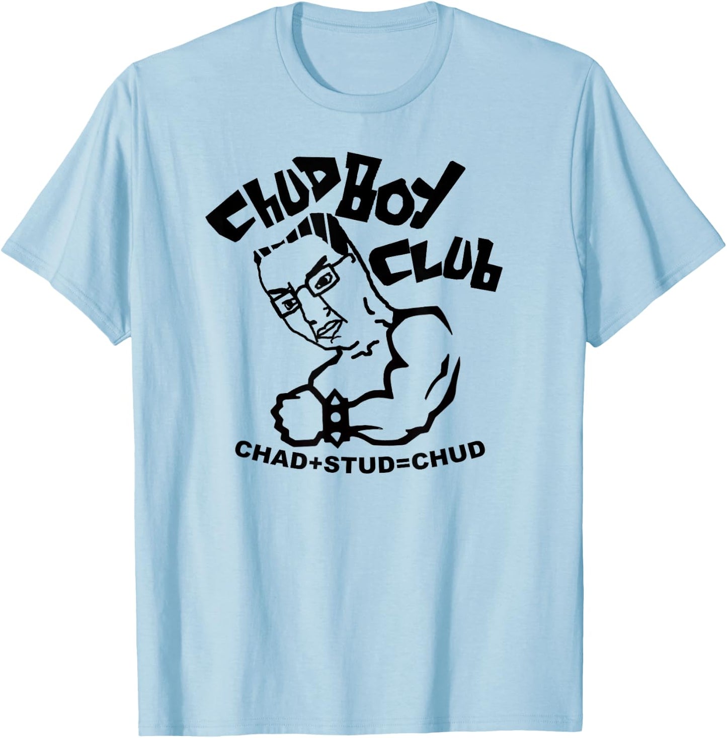 Chud Boy Club Chad Stud Meme T-Shirt - T-Shirt | Light Blue