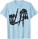 Cute Freaky Los Angeles Hand Sign Skeleton Shirt LA Gift T-Shirt - T-Shirt | Light Blue