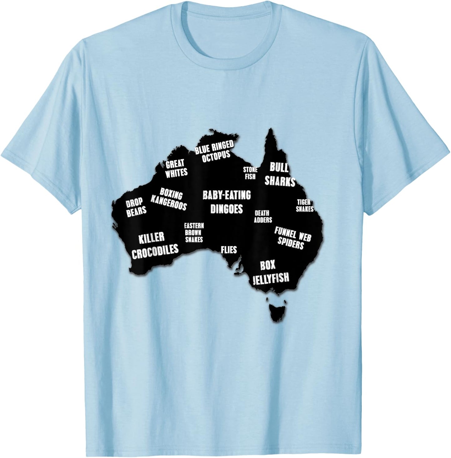Funny Dangerous Animals of Australia T-Shirt - T-Shirt | Light Blue