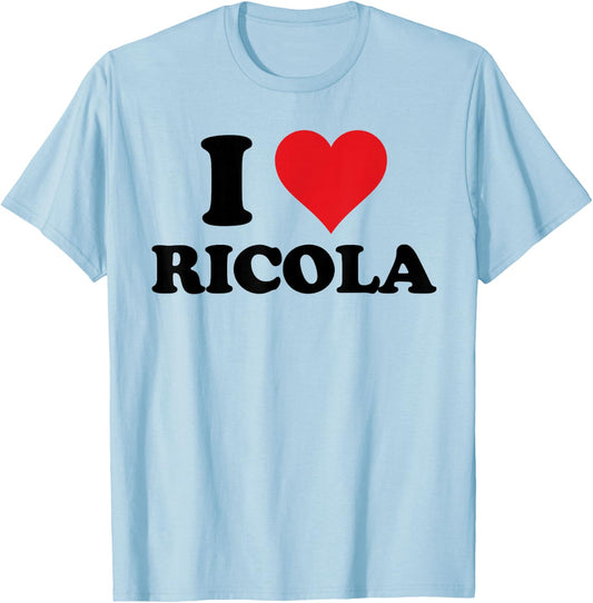 I Heart Ricola First Name I Love Personalised Stuff T-Shirt - T-Shirt | Light Blue
