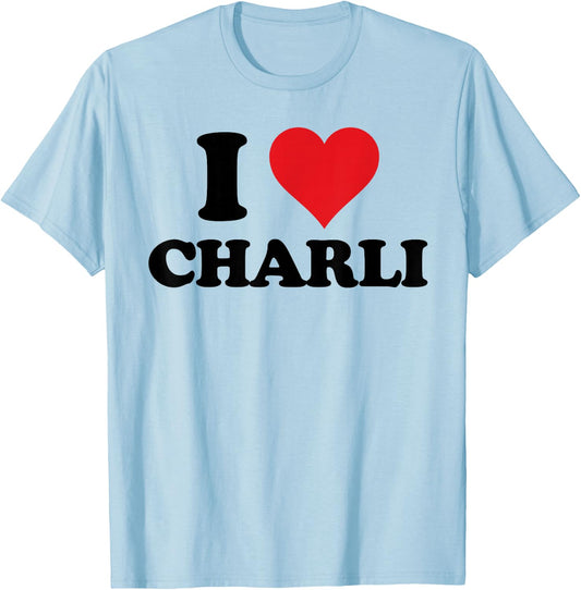 I Heart Charli First Name I Love Personalized Stuff T-Shirt - T-Shirt | Light Blue
