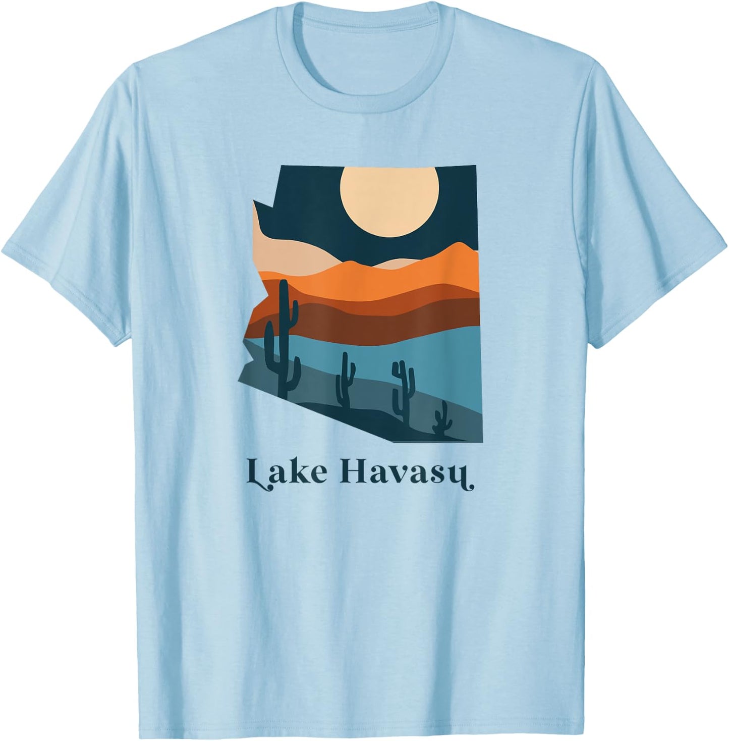 Lake Havasu Arizona Desert Style Boho AZ Landscape T-Shirt - T-Shirt | Light Blue