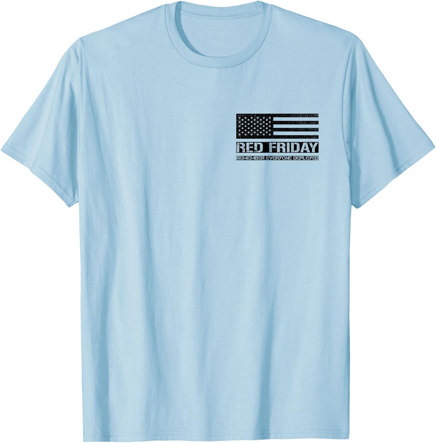 Red Friday Military Soldier Remember Everyone Deployed T-Shirt - T-Shirt | Light Blue