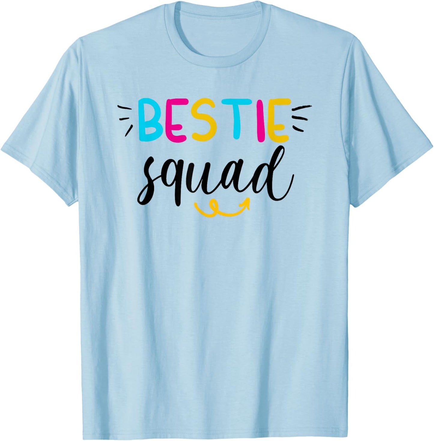 Bestie Squad Best Friends T-Shirt - T-Shirt | Light Blue