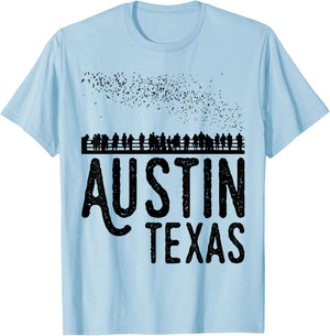 Austin Texas Bats South Congress Shirt T-Shirt - T-Shirt | Light Blue