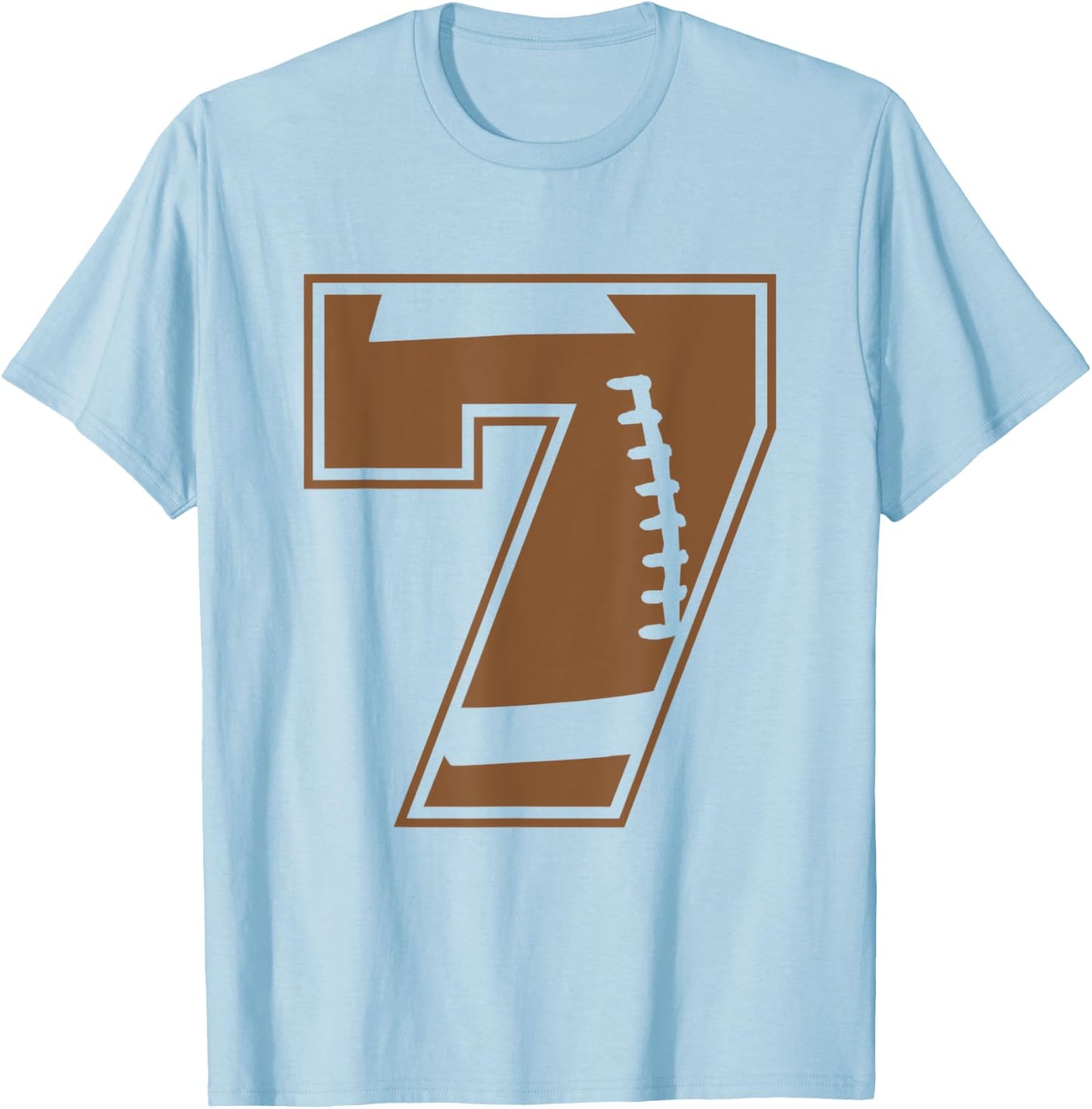 Football 7 Jersey Number T-Shirt - T-Shirt | Light Blue