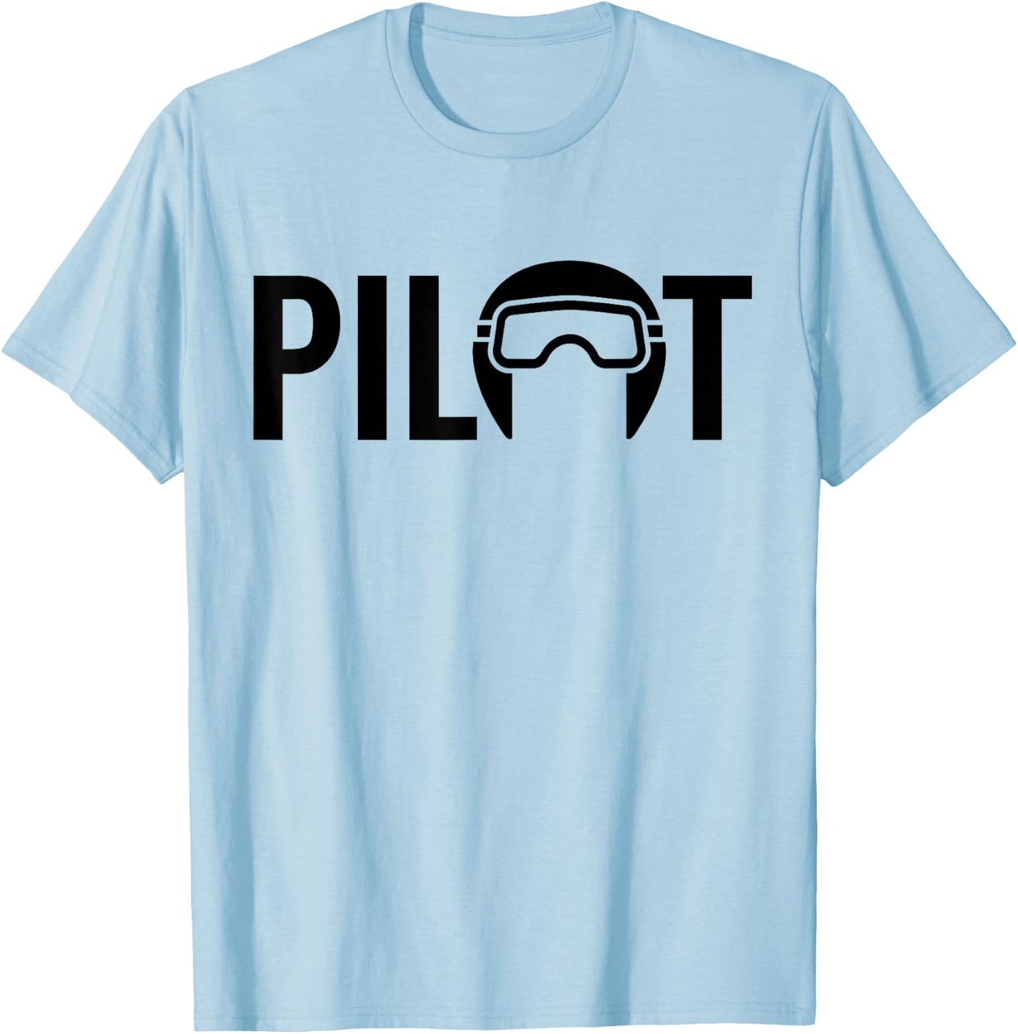 Pilot Airplane Aviator Aviation T-Shirt - T-Shirt | Light Blue