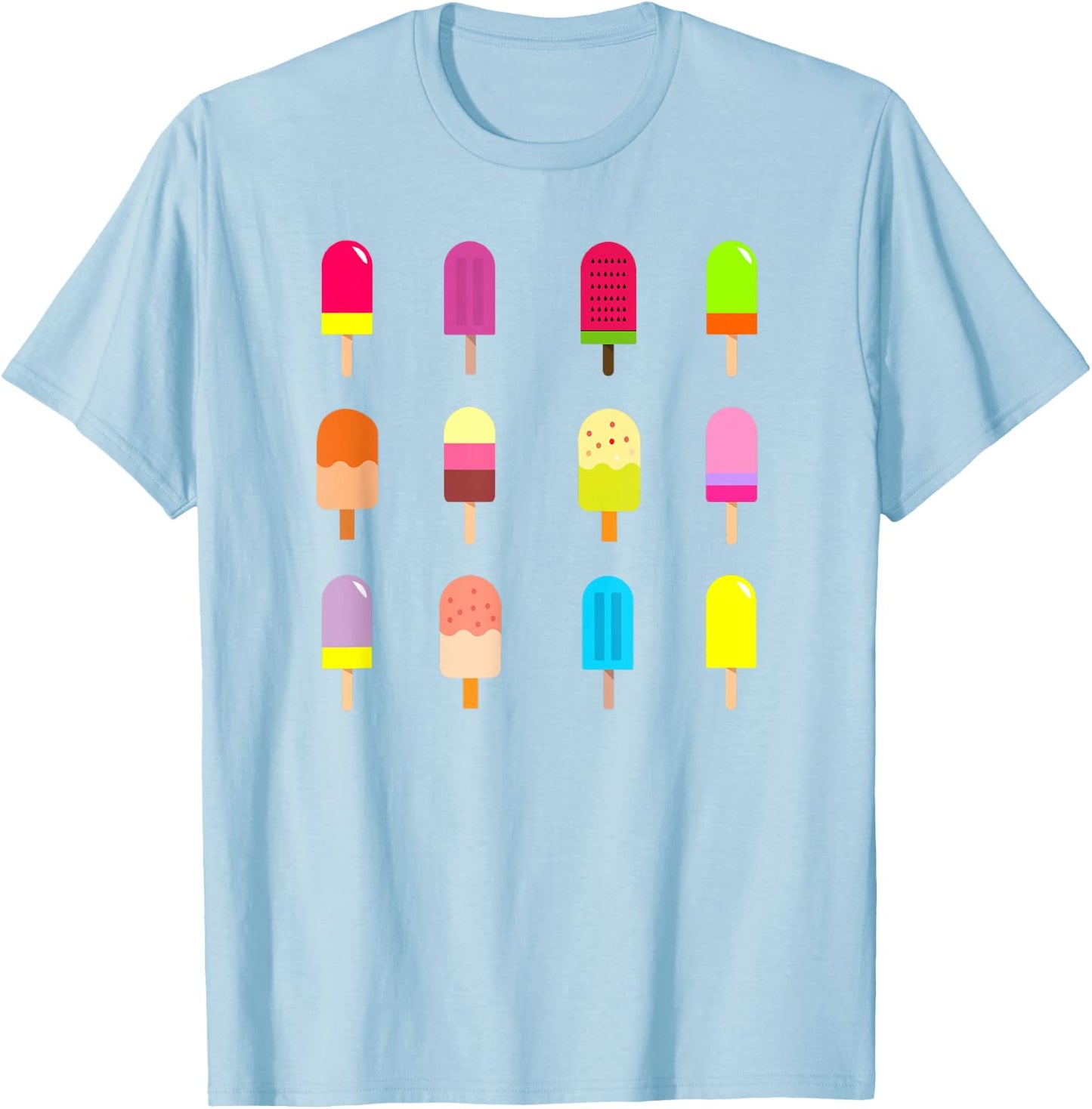 Novelty Popsicle Funny Summer Design Ice Cream Gift T-Shirt - T-Shirt | Light Blue