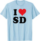I Heart SD Initials I Love S.D. First And Last Name S D T-Shirt - T-Shirt | Light Blue