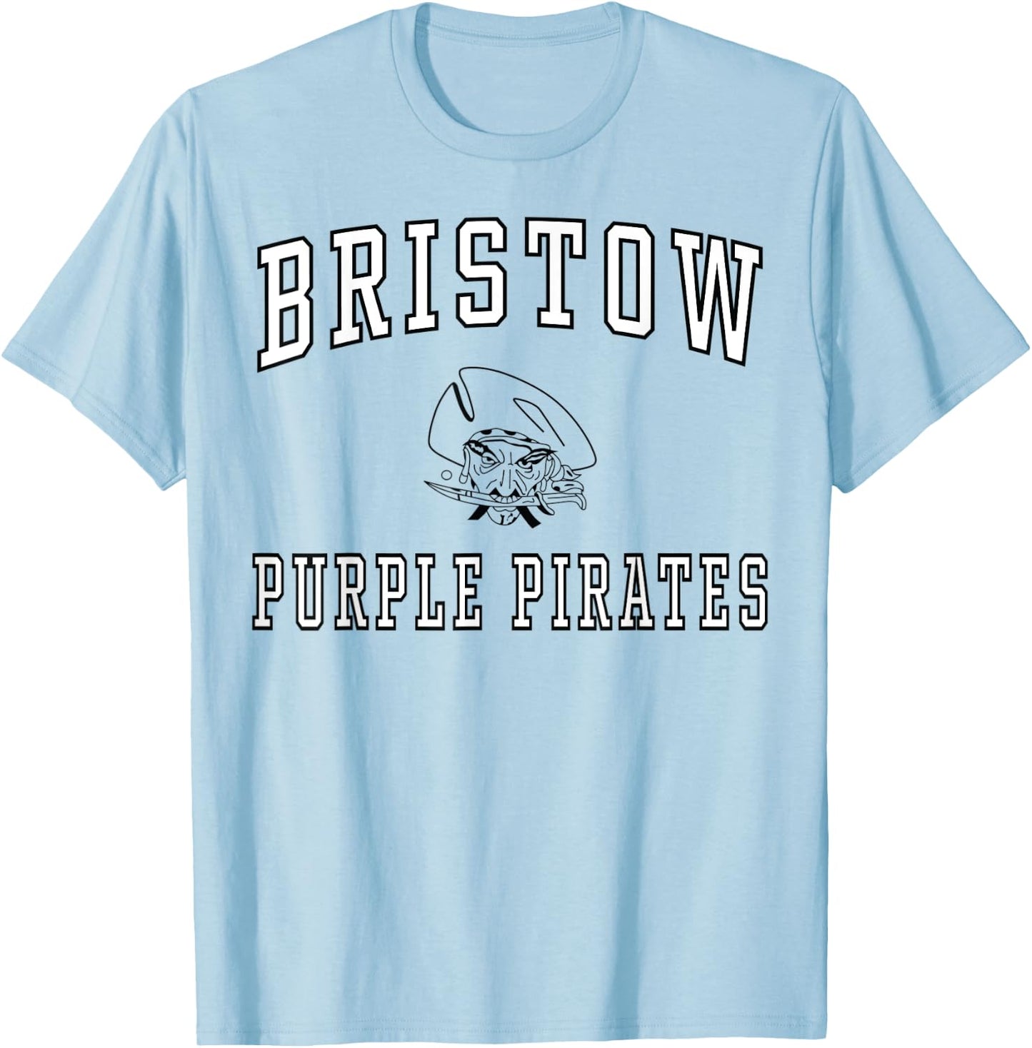 Bristow High School Purple Pirates C1 T-Shirt - T-Shirt | Light Blue