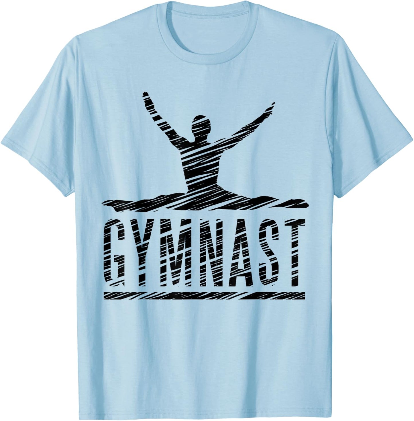 Gymnastics Fan Vintage Motif T-Shirt - T-Shirt | Light Blue