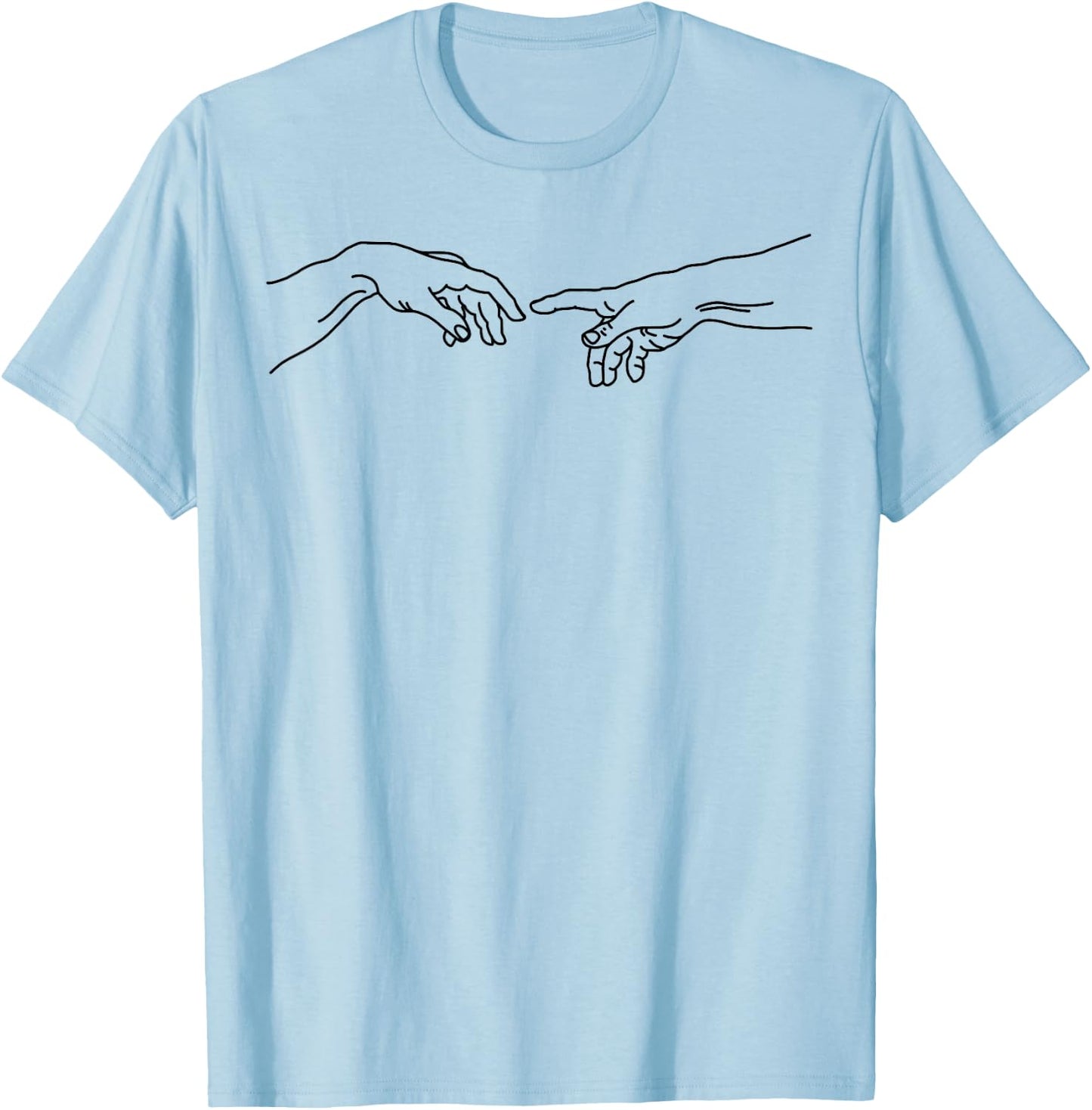 Michelangelo Creation Hands for Art Lover T-Shirt - T-Shirt | Light Blue