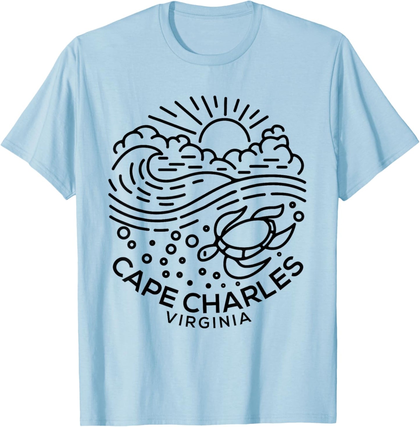 Cape Charles VA T-Shirt - T-Shirt | Light Blue